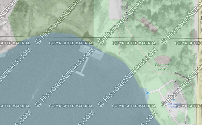 Fruitport Pavilion (Pamona Pavlion) - Overlay Showing Now And 1955 (newer photo)